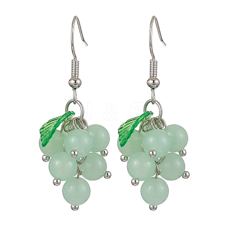 Natural Malaysia Jade Dangle Earrings EJEW-JE06216-1