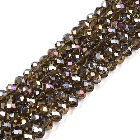 Electroplate Glass Beads Strands EGLA-A034-T6mm-B19-1