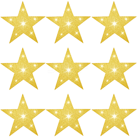 60Pcs Paper Glitter Star Wall Decoration AJEW-SP0001-17A-1