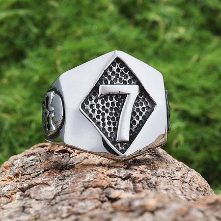 Punk Style 316L Stainless Steel Finger Rings for Men FS-WG96F45-05-1