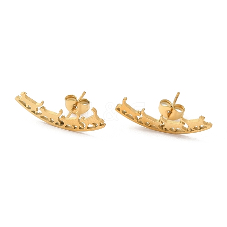 304 Stainless Steel Stud Earrings EJEW-H095-03G-1