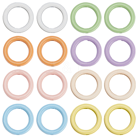 32Pcs 8 Colors Baking Paint Alloy Bead Frame FIND-SP0004-50C-1