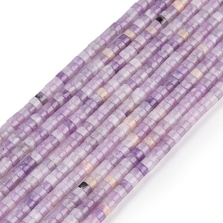 Natural Lepidolite/Purple Mica Stone Beads Strands G-H230-55-1