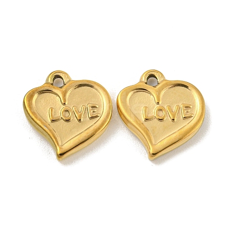 Valentine's Day 304 Stainless Steel Charms STAS-P356-31G-1