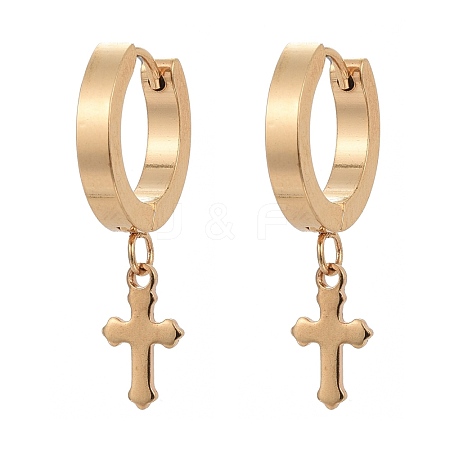 304 Stainless Steel Huggie Hoop Earrings EJEW-L252-023G-1