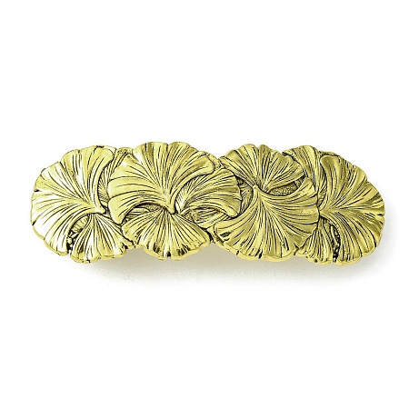 Ginkgo Leaf Alloy Hair Barrettes OHAR-C010-01AG-1
