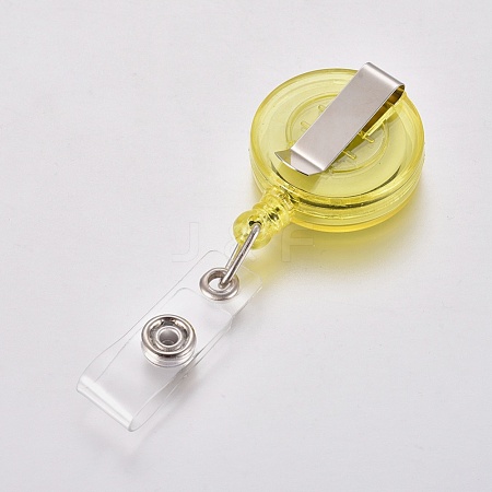 Transparent Plastic Retractable Badge Reel AJEW-WH0102-01-1