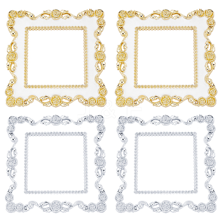 AHANDMAKER 4Sets 2 Colors Plastic Switch Decorated Frame DIY-GA0002-36-1