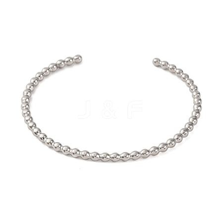 304 Stainless Steel Cuff Bangles for Women BJEW-D048-06P-1