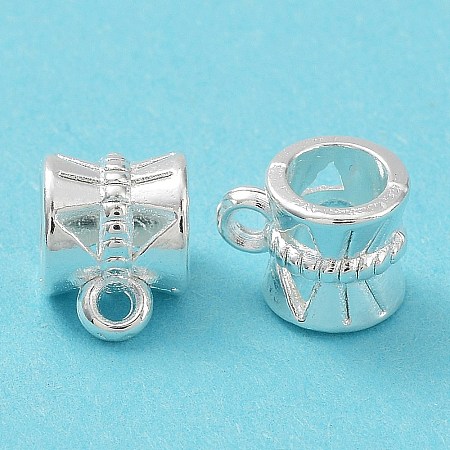 Tibetan Style Alloy Tube Bails TIBE-30047-S-RS-1