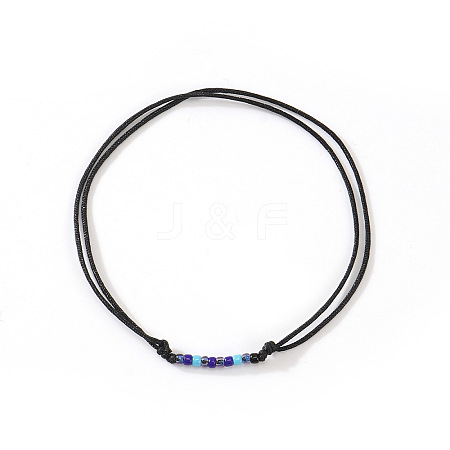 Glass Seed Beads Braided Bead Bracelets UB5281-7-1