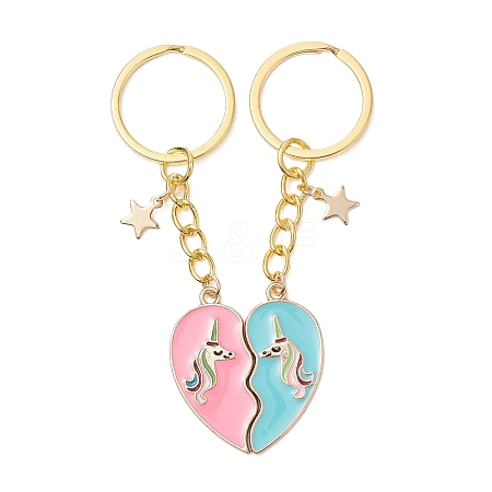 2Pcs Alloy Enamel Charm Keychains KEYC-JKC01092-1