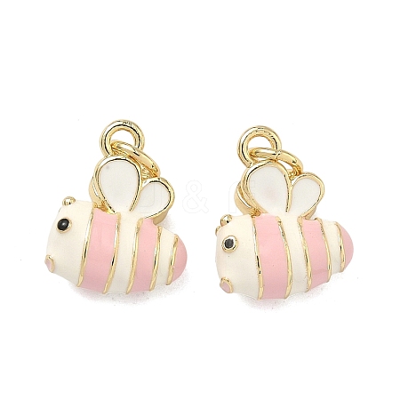 Brass Enamel Charms KK-F933-13G-02-1