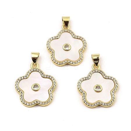 Rack Plating Real 18K Gold Plated Brass Pendants X-KK-B077-10G-1