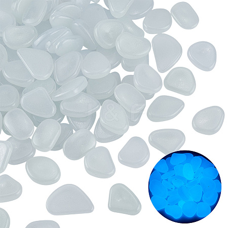 1 Set Resin Luminous Glow in the Dark Pebbles Stone DJEW-CN0001-40C-1