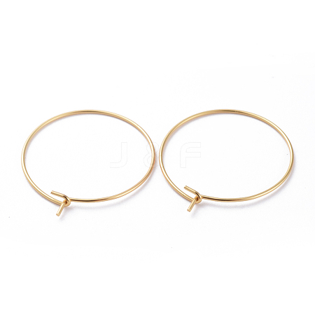 316 Surgical Stainless Steel Hoop Earring Findings STAS-J025-01C-G-1