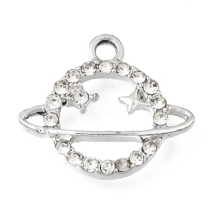 UV Plating Alloy Crystal Rhinestone Pendants RB-CBAD37D-01P-1