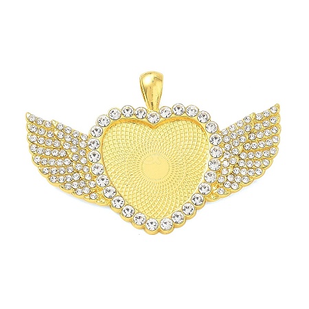 Alloy Rhinestone Big Pendant Cabochon Settings RB-CBA40A4-02G-02-1