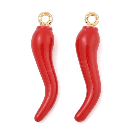 Rack Plating Alloy Enamel Pendants X-PALLOY-R451-07G-02-1