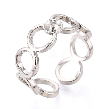 Ring Brass & Enamel Cup Peg Ring Settings KK-N274-26P-1