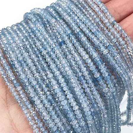 Natural Aquamarine Beads Strands LS-G-L587-B02-01-1