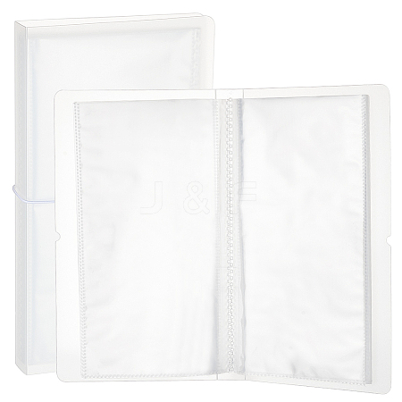 50 Pages Rectangle Plastic Card Storage Albums AJEW-WH0348-29A-1