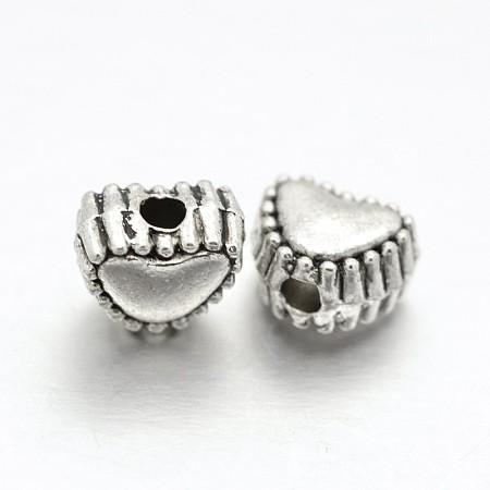 Tibetan Style Alloy Heart Beads PALLOY-E380-19-LF-1