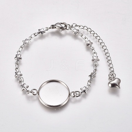 304 Stainless Steel Bracelet Making STAS-WH0014-25P-1