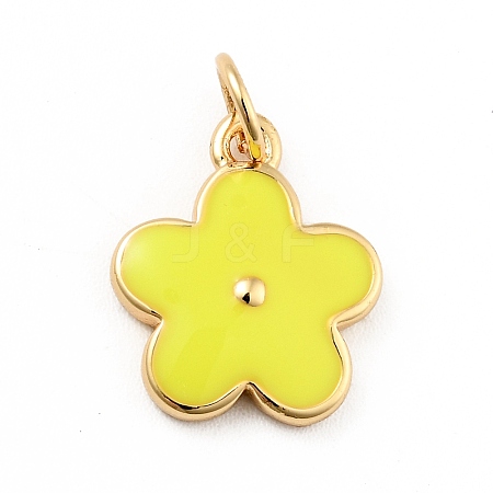 Rack Plating Brass Enamel Charms KK-G387-09G-03-1