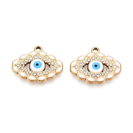 304 Stainless Steel Rhinestone Pendants STAS-N110-49A-G-1
