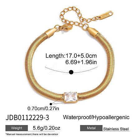 304 Stainless Steel Snake Chains Bracelets WGDC39C-03-1