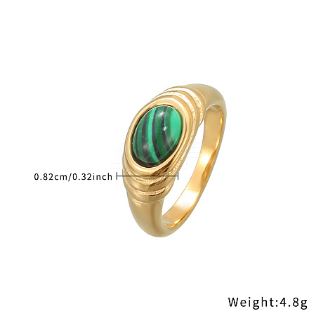 Synthetic Turquoise Oval Finger Ring ZM2991-6-1