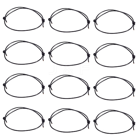 60Pcs Mixed Size Adjustable DIY Imitation Leather Bracelet Making BJEW-SP0001-05-1