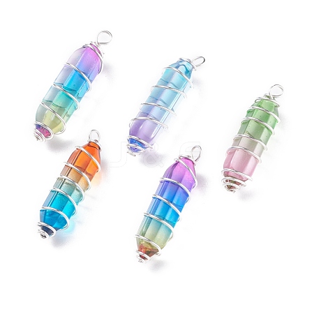 Glass Pendants PALLOY-JF01378-1