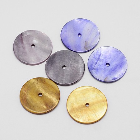 Dyed Natural Shell Bead Spacers X-SHEL-P004-08-1