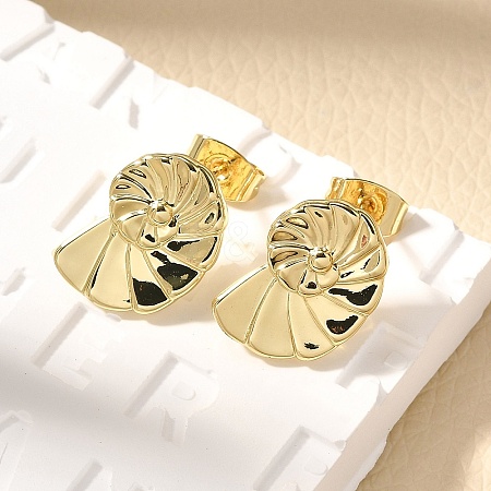 Brass Stud Earrings EJEW-B118-05G-1