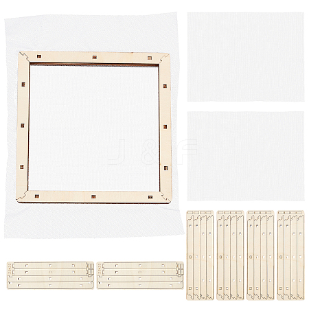 Basswood Assembled Paper Making Frame DIY-WH0001-74-1