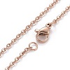 304 Stainless Steel Pendant Necklaces NJEW-Z004-10RG-2