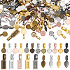 166Pcs 21 Styles Tibetan Style Alloy Glue-On Flat Pad Pendant Bails FIND-GA0005-26-1