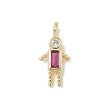 Brass Micro Pave Cubic Zirconia Pendants ZIRC-I356-17G-A06-1