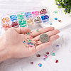 Craftdady 240Pcs 12 Color Transparent Glass Cabochons GGLA-CD0001-10-13