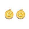 Golden Plated Alloy Enamel Charms X-ENAM-Q437-13C-1