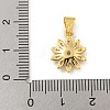 Rack Plating Brass Micro Pave Cubic Zirconia Pendants KK-G513-02G-3