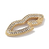 Rack Plating Brass Micro Pave Cubic Zirconia Spring Gate Rings Clasps KK-NH0002-17G-01-2