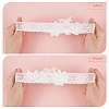 AHANDMAKER 2 Sets 2 Style Polyester Lace Elastic Bridal Garters AJEW-GA0004-01-3