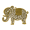 Tibetan Style Alloy Elephant Pendant Enamel Settings TIBEP-46-AG-NR-1