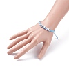 Word Smile Braided Bead Bracelet BJEW-JB07597-3