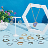 48Pcs 12 Styles Zinc Alloy Open Back Bezel Pendants FIND-PH0025-13-4