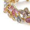 Coloful Alloy Enamel Links Stretch Bangles BJEW-B100-08-3