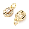 Brass Micro Pave Cubic Zirconia Charms KK-C051-04G-04-2